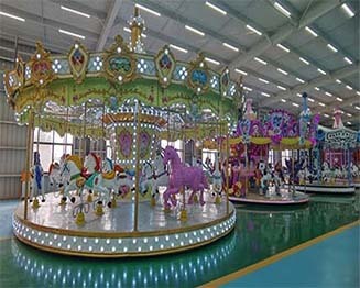 The production process of the carousel in Shangangrides