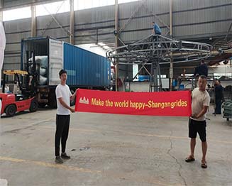 Loading and shipment in Shangang rides workshop