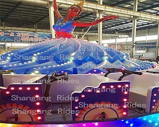 Big amusement park bailarina dancing girl disco ride